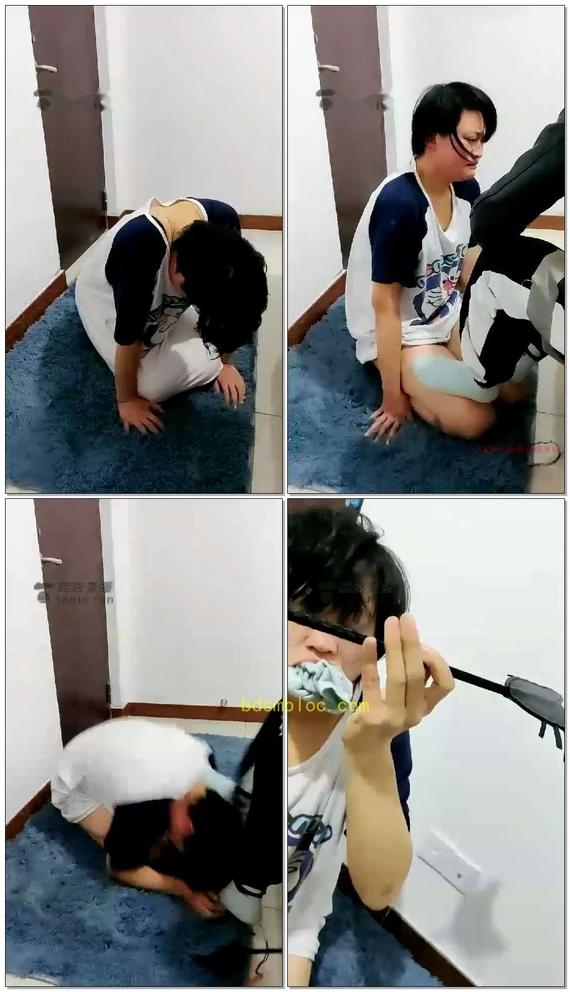 【冰女王】期待已久的调教女奴，耳光，羞辱，含棉袜罚跪
