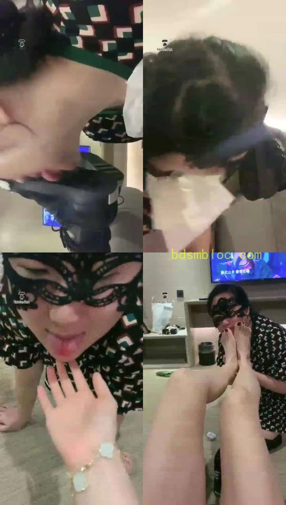 【歌迪丝】三婶舌头出血了 卖力舔鞋底
