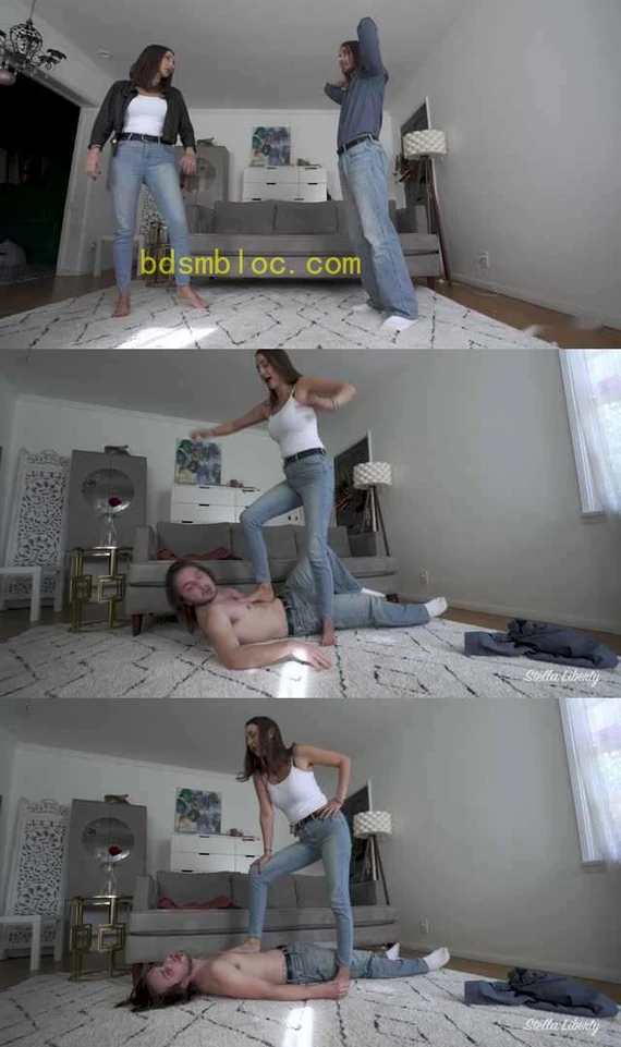 【欧美女王】暴力女王家暴老公拳打脚踢