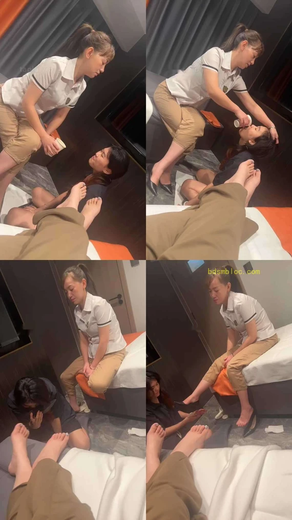 【橘子没熟】喝技师的圣水/耳光强迫踩脸强制虐