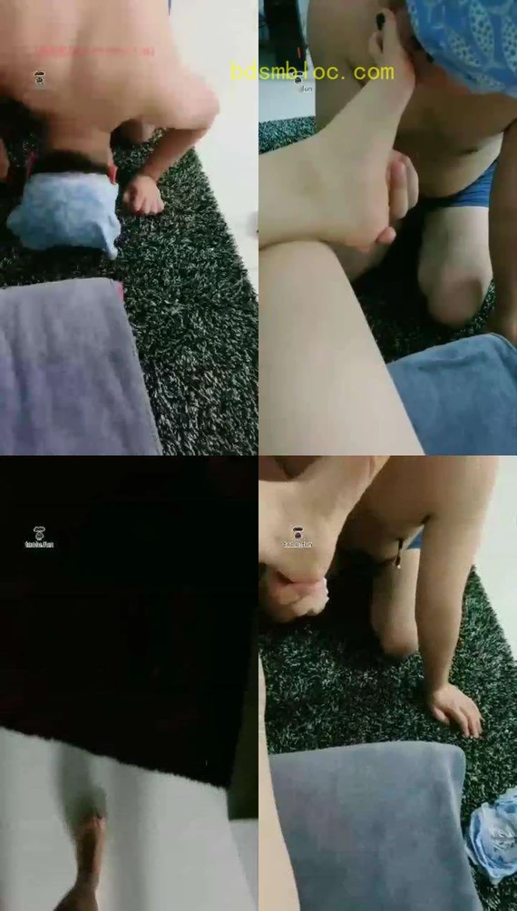 【短发】享受贱狗舔脚