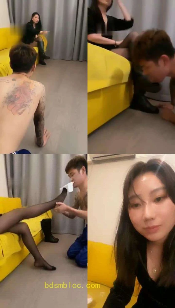 【汐汐大人】长筒靴黑丝诱惑 耳光 圣水拌饭