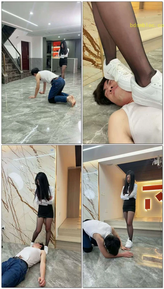 【麋鹿银儿】爆踹头踩脸耳光浓痰制服S