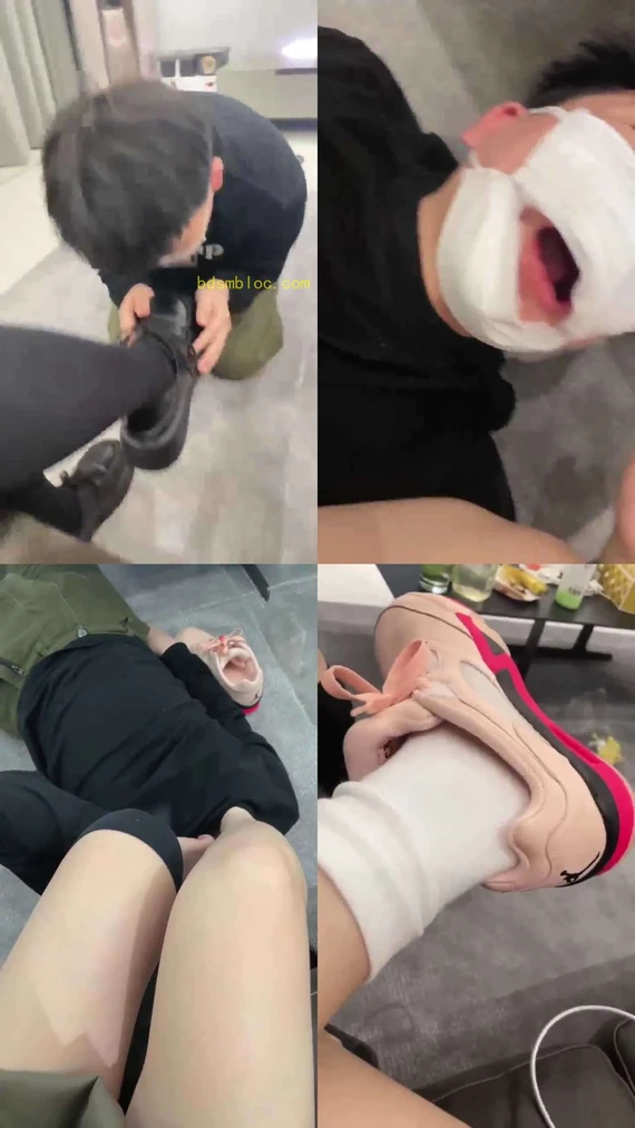 【茶茶】我和闺蜜玩一个四眼脚奴