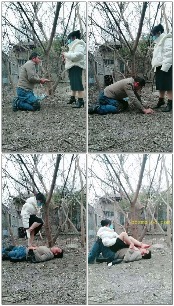 【沐颜s】户外各种玩法虐老狗连连求饶