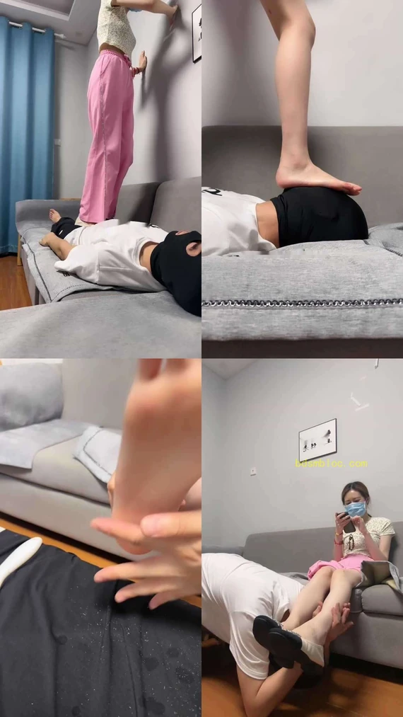 【年华S】平底鞋裸足全体重踩踏/伺候洗脚
