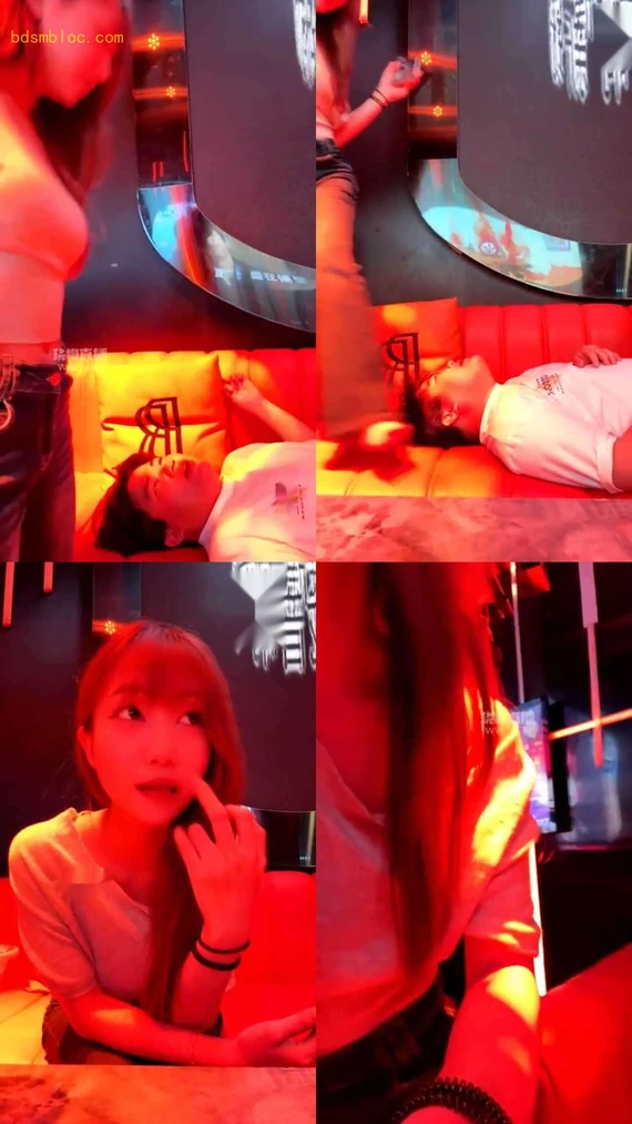 【米琦妙】KTV互动调教私奴 坐脸窒息玩乳头裸足舔脚深喉 圣水赏赐