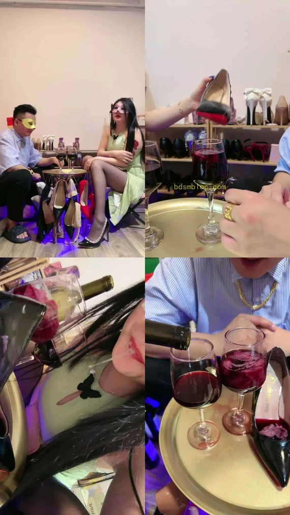 【甜心教主】致命诱惑-红酒配高跟-口水咀嚼袜子