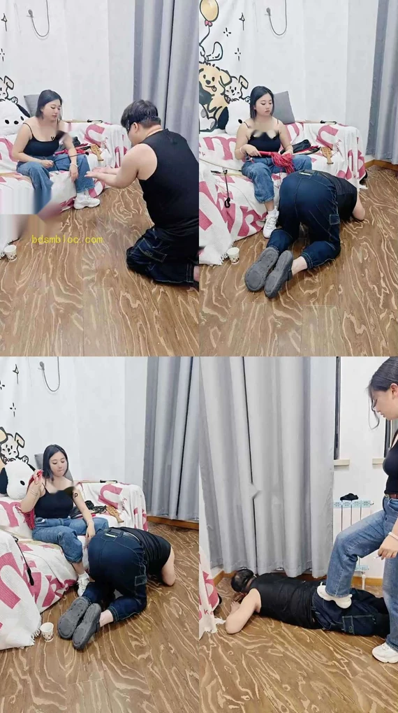 【清纯女大联盟】重度鞭打/运动鞋踩物化脚垫