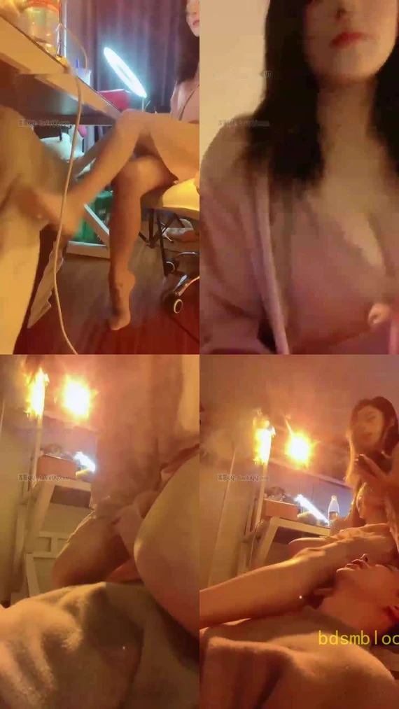 【不知名美女】独家放送肉丝睡衣调教脚奴