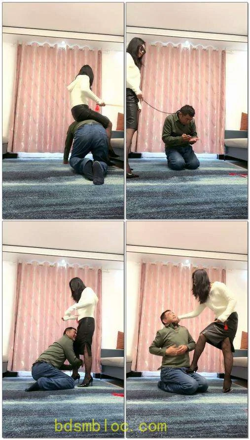 【婉婷殿下】重度荆条暴打50岁老贱狗
