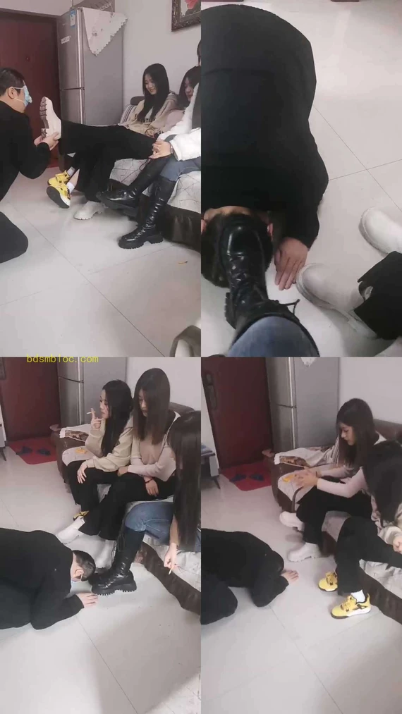 【精神小妹】三女神发泄耳光暴打