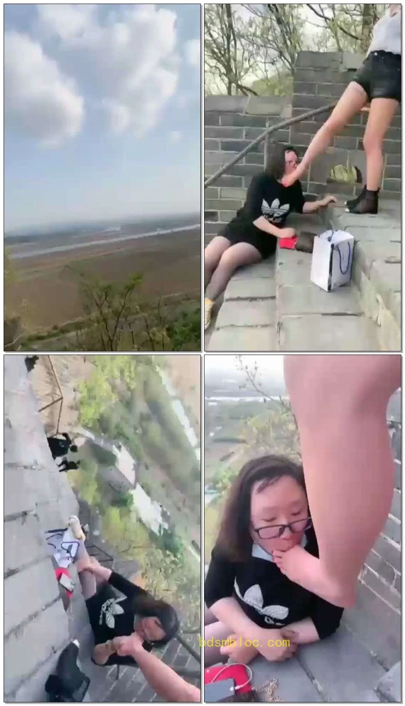 【歌迪丝】长城上调教母狗