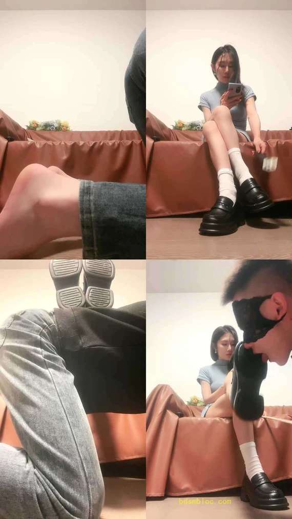 【喵酱紫】皮鞋白袜踩狗陪直播