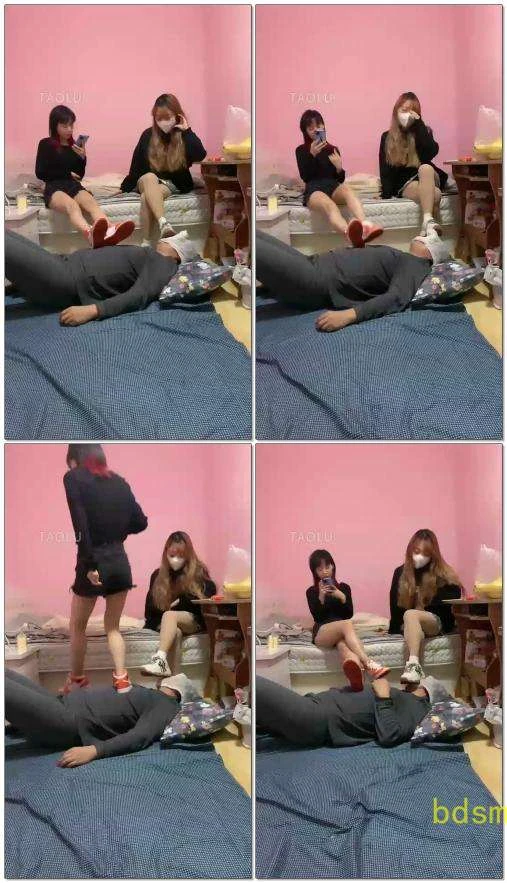 【金桔小主】双主休闲玩老狗踩面包口水踩头白棉袜运动鞋