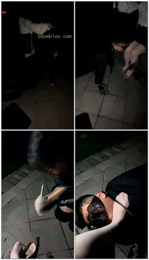 【西安妮妮】户外调教白丝高跟