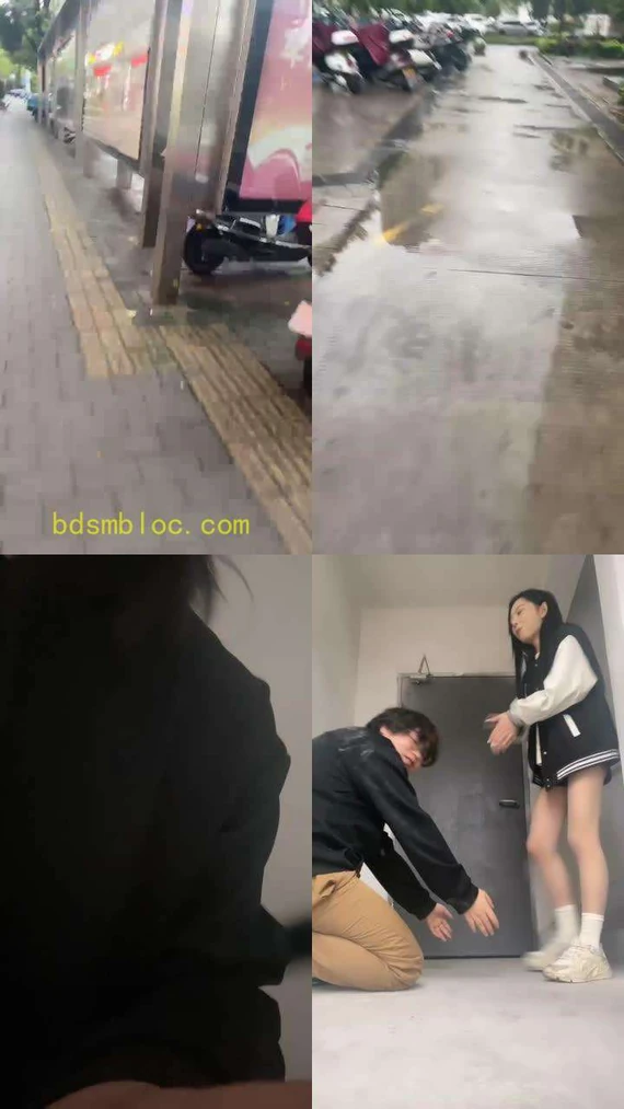 【素人挖掘机】雨天户外开发-小白鞋白袜虐