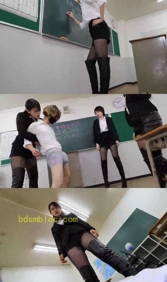 【外国女主】三位美女教师 超狠踢裆 惩罚学生