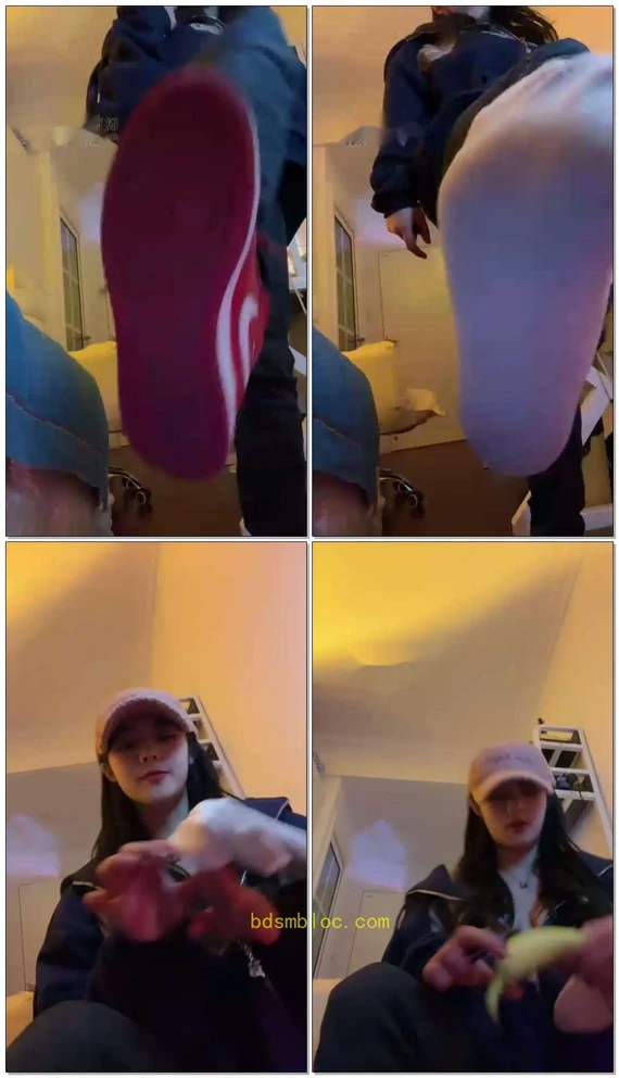 【不知名美女】第一视角运动系学妹白袜AJ羞辱圣水