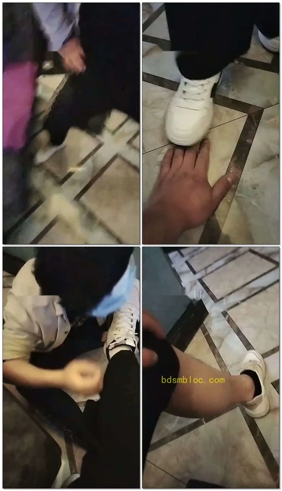 【德意户外男神】开发沐足小姐姐成功！踢裆，耳光，钻胯各种暴力